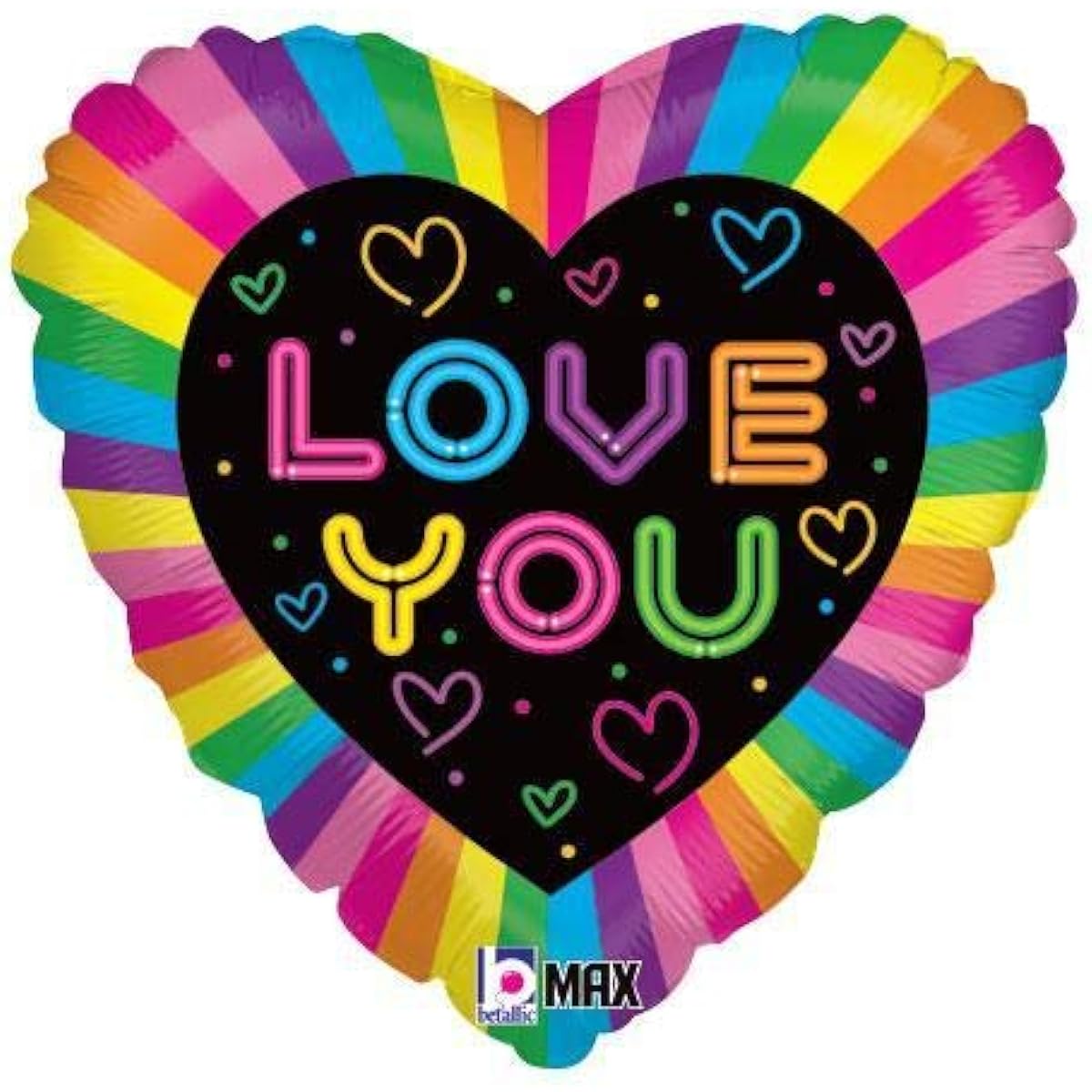 Betallic 18" Neon Love Foil Mylar Balloon