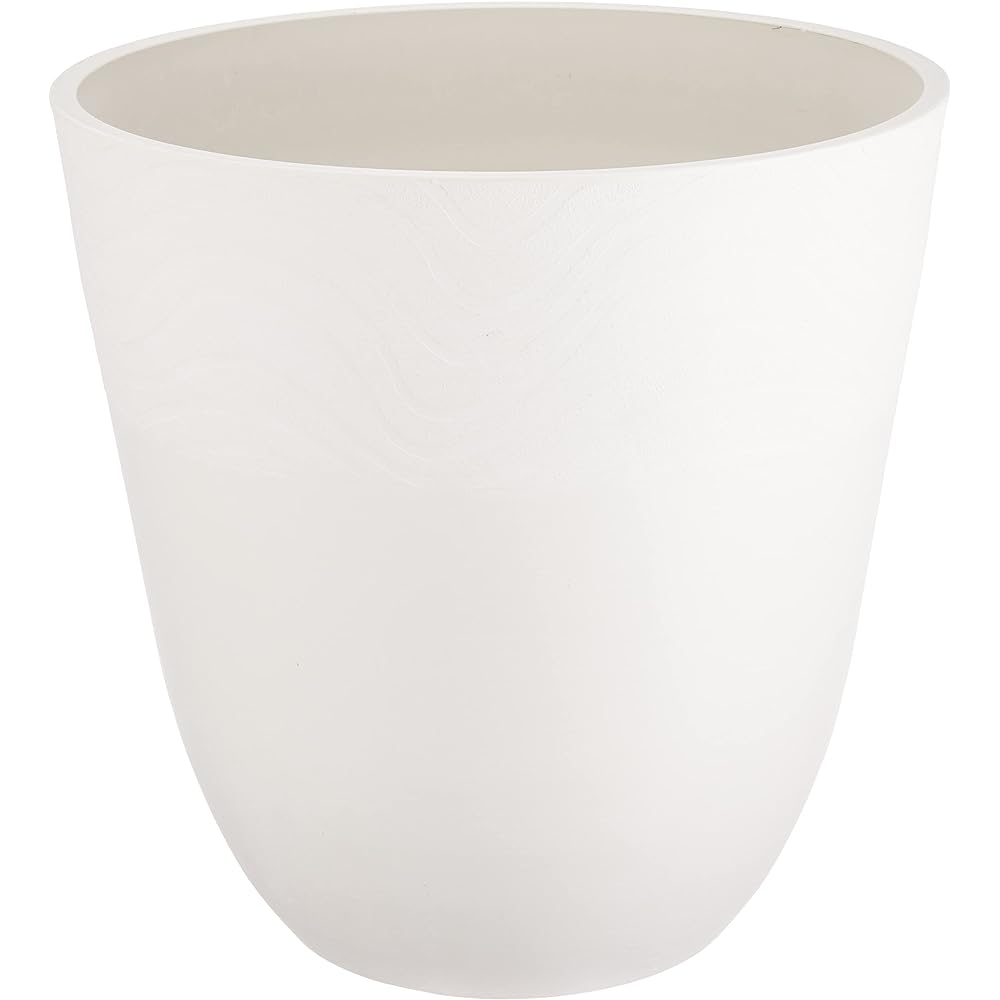 Lead Style Smooth Calm Pot 40 Planter with Hole Resin Charcoal φ40×H40cm S-13V40CH