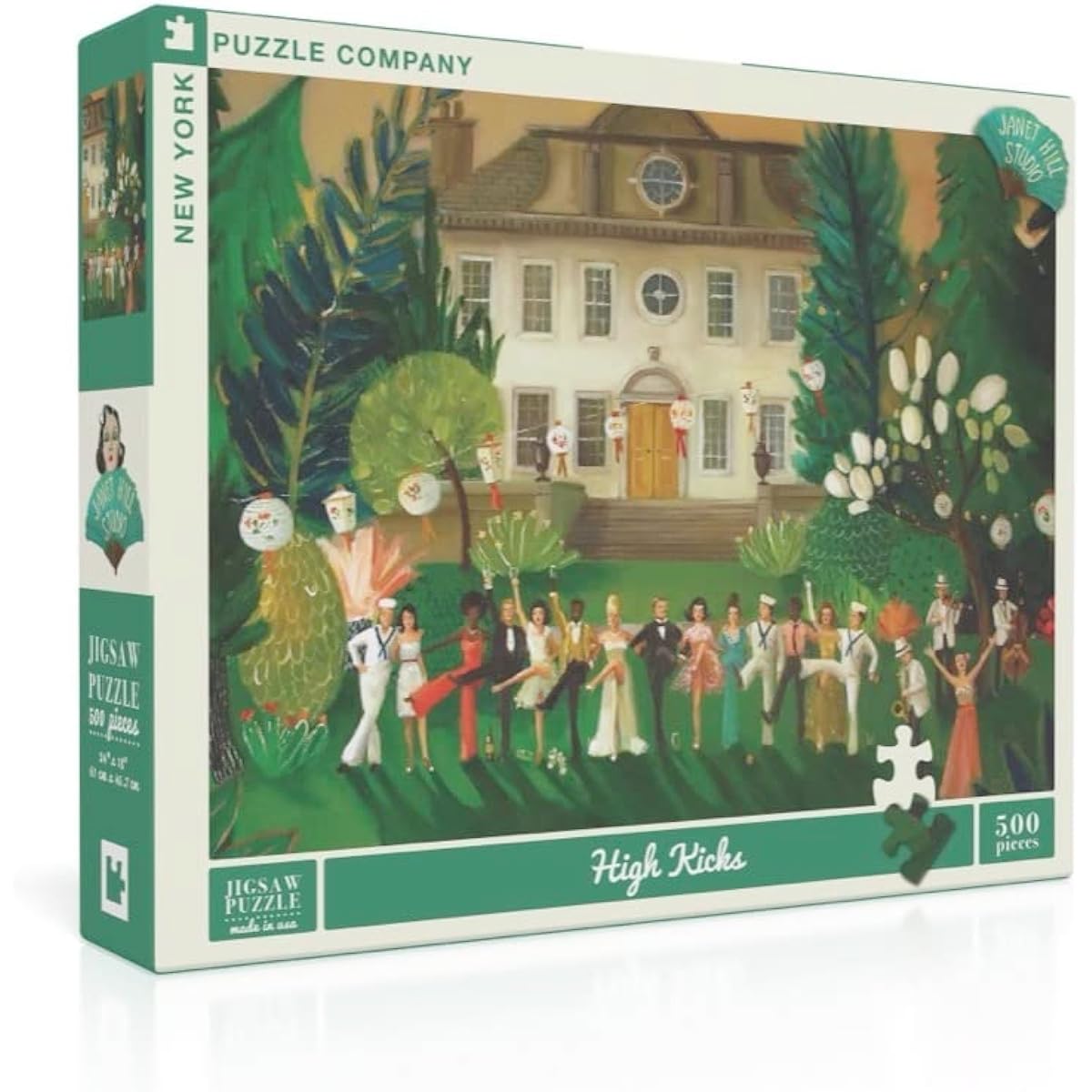 New York Puzzle Company - Janet Hill Hi-Kicks - 500 Piece Jigsaw Puzzle