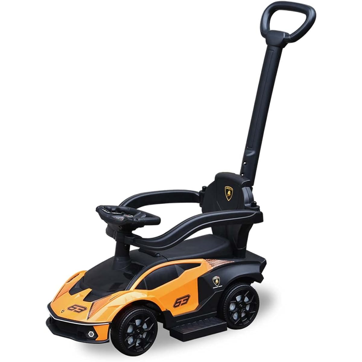 [Rizkiz] Lamborghini Officially Approved Riding Toy Hand Push Leg Kicks [Essenza SCV12] Essenza [Orange] 2WAY Customized to suit your growth Fall prevention stopper Backrest Seat opening/closing Storage