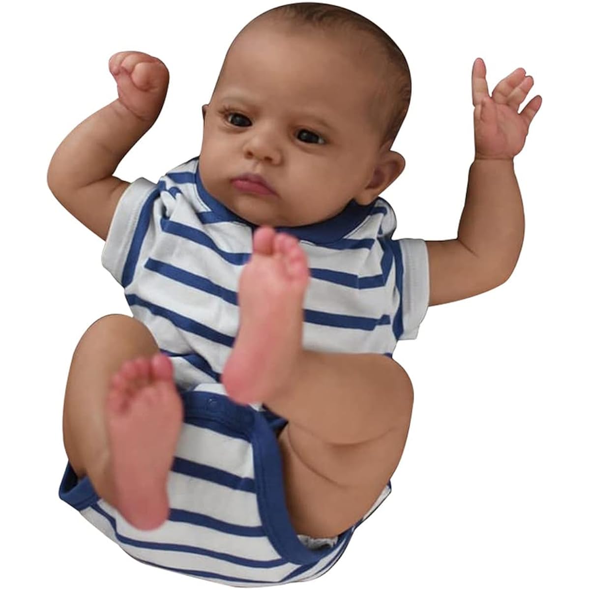 Lonian Dark Brown Reborn Doll 24 Inch Pre-painted Finished Doll (Brown eyes)
