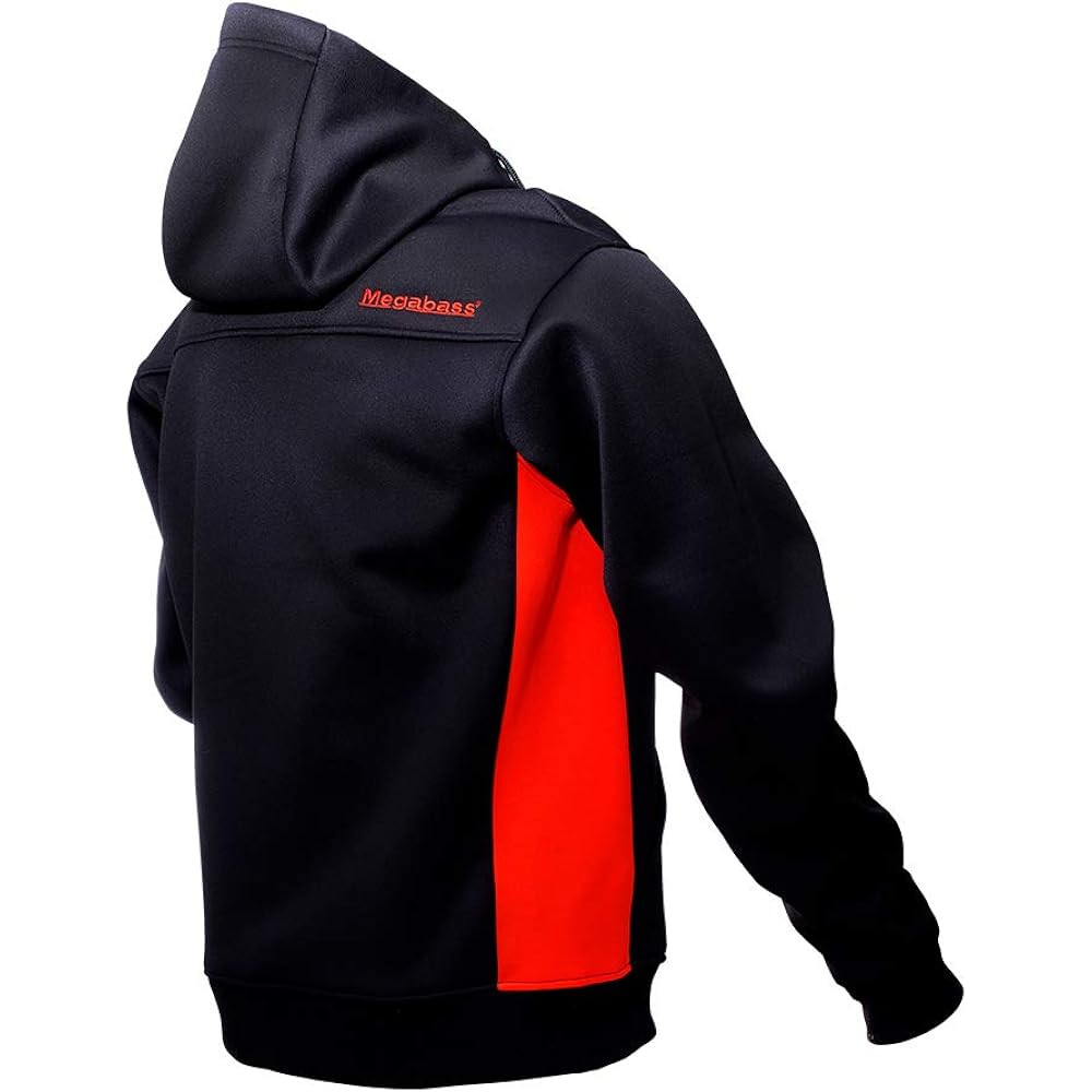 Megabass HYBRID HOODY BLACK/RED (M)