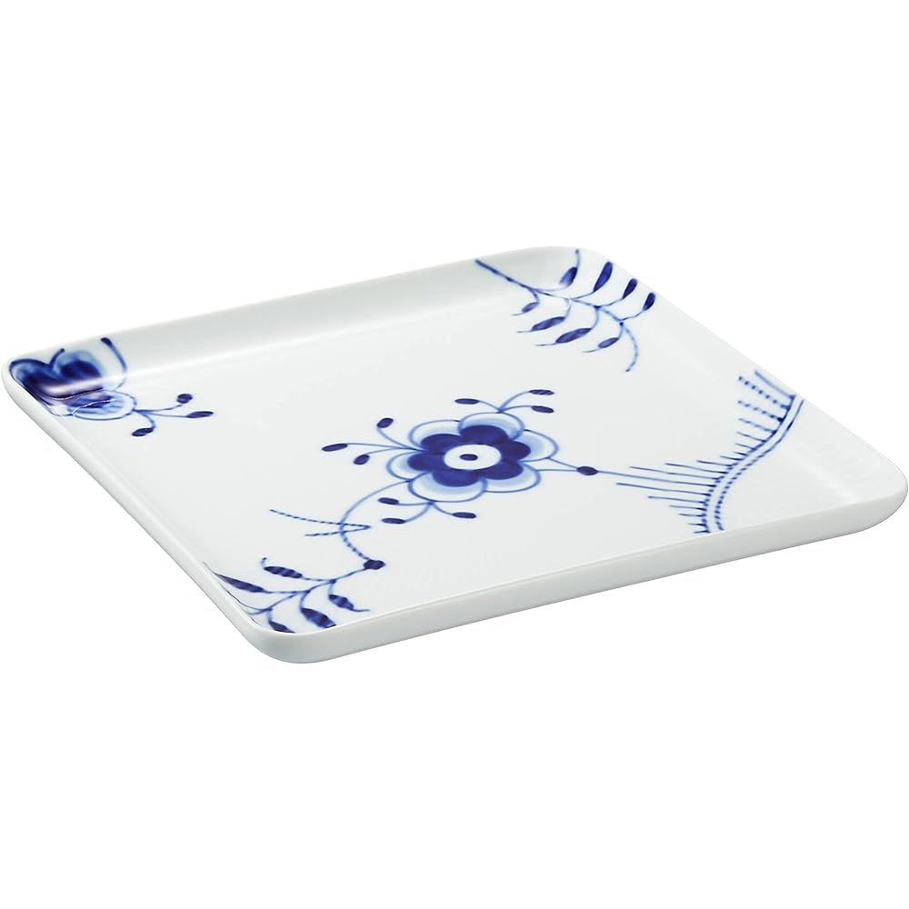 [Regular Imported Product] Royal Copenhagen Blue Fluted Mega Square Dish Plate Dish 20cm Wedding Gift Present 1027458