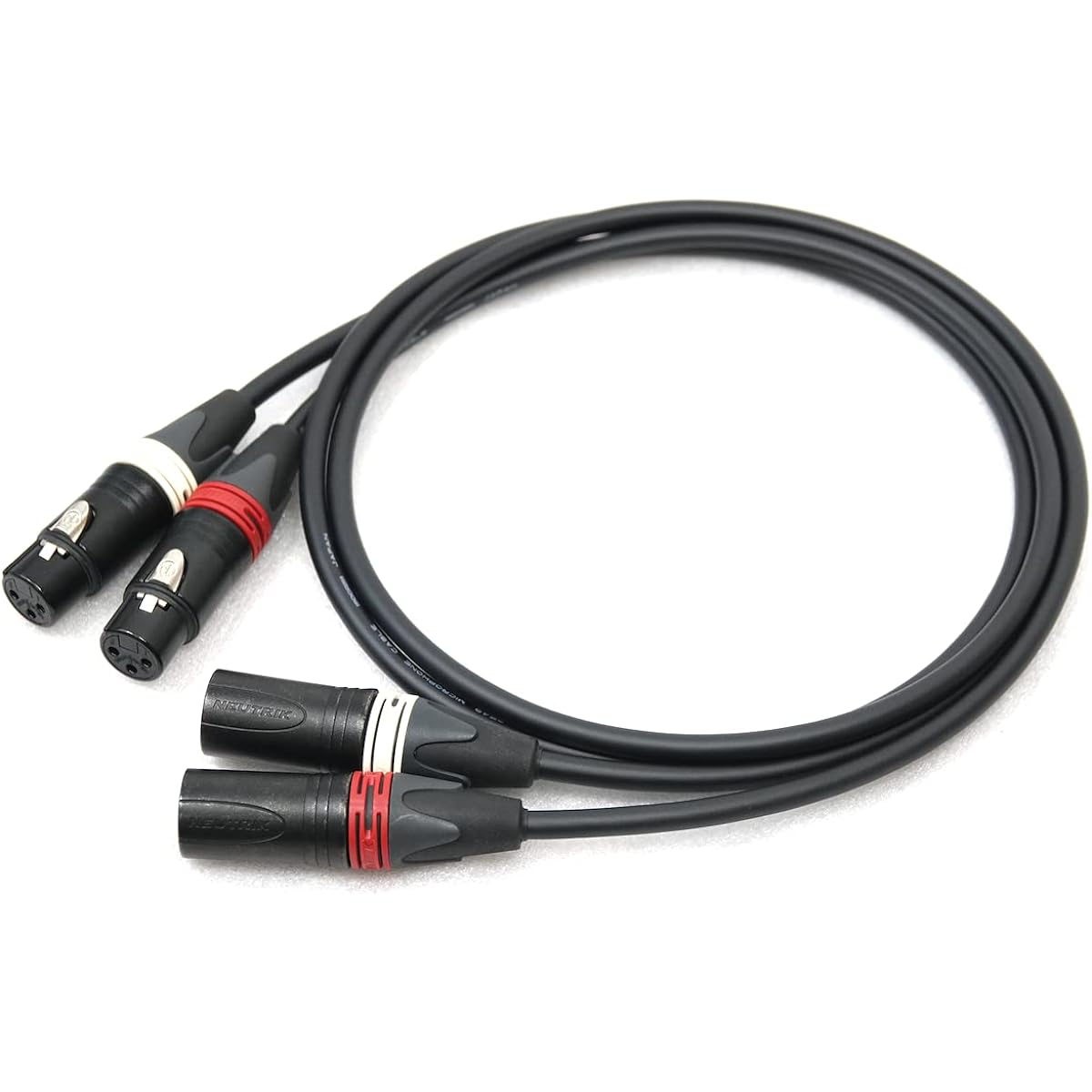 MOGAMI 2549 Red and White 2 Pair XLR Microphone Cable (10m)