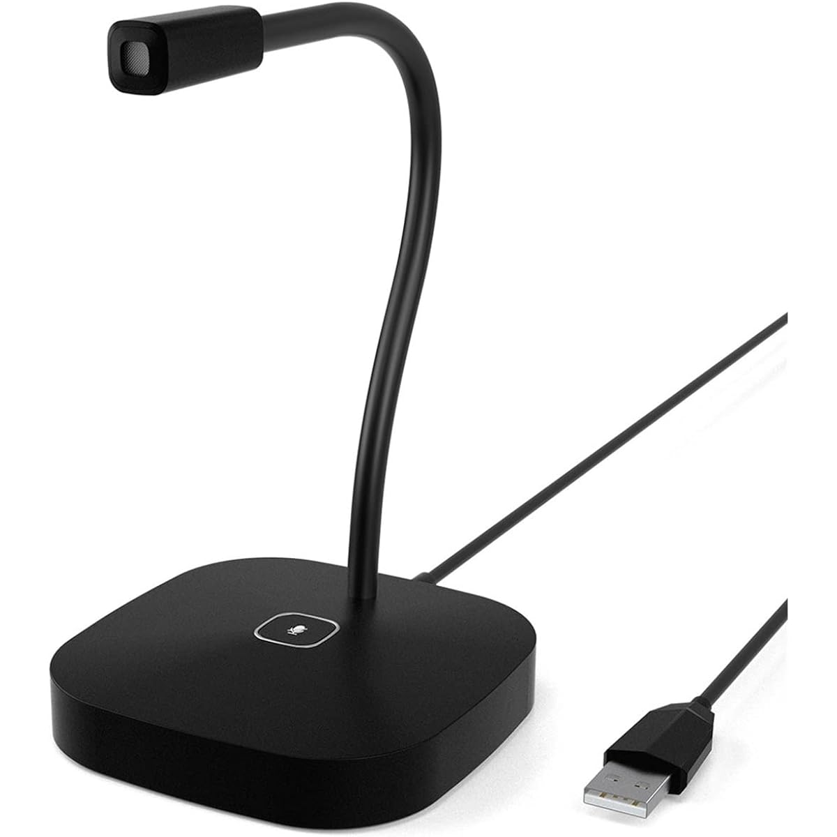 USB Microphone Plug and Play Gaming Microphone Streaming Microphone with Mute Button Perfect for Gaming and Meetings (Black)