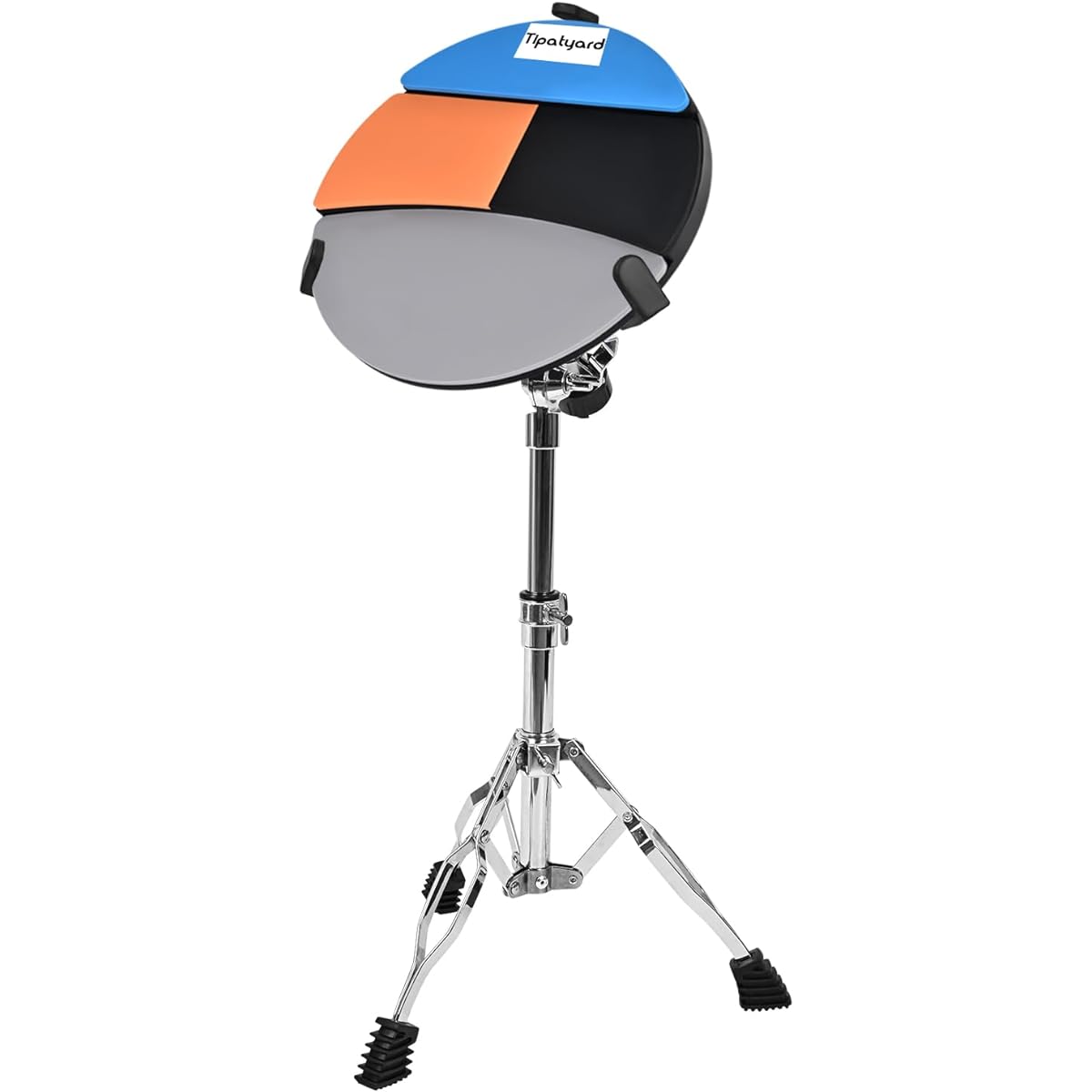 Tipatyard Drum Practice Pad 12" Silent Practice Pad with 4 Different Playing Surfaces