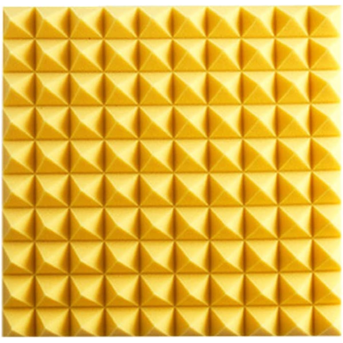 Acoustic Foam Tiles, 10 Pack 5x50x50cm Soundproof Pads, Recording Studio Noise Cancellation Sound Absorbing Cotton (Red 50*50*5CM) (Yellow 50*50*5CM)