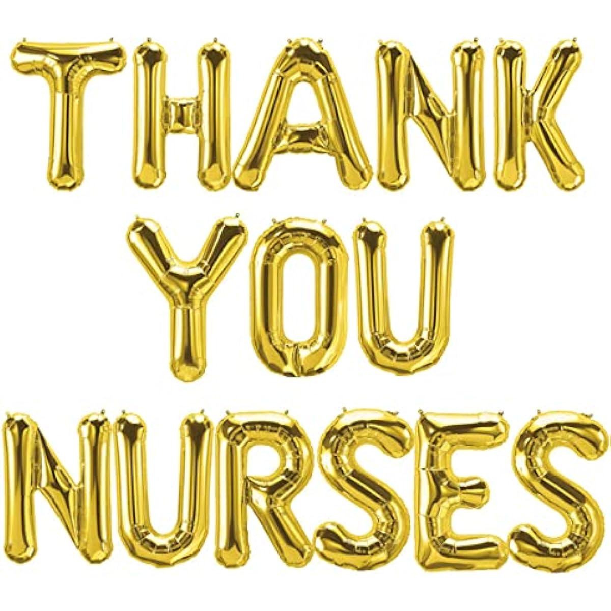 GP Gold Thank You Nurses Letter Foil Balloon Banner Decoration