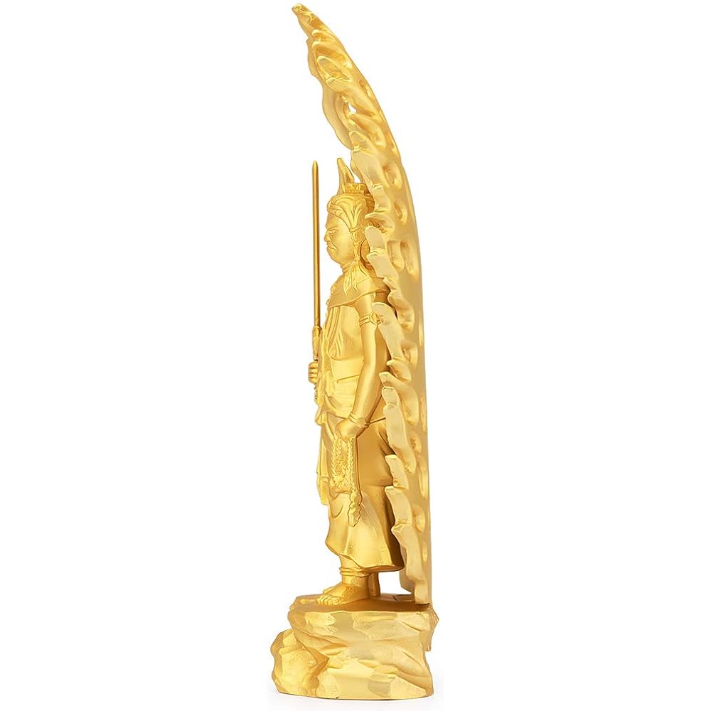 Buddhist altar shop Takita Shoten Buddha statue Fudo Myoo (born in the year of the Rooster) Alloy gold plated (height 15.5cm x width 6cm) [Made by Hideun Makita] ◆ Twelve zodiac guardian statues to ward off evil spirits / Guardian Buddha [Certificate iss