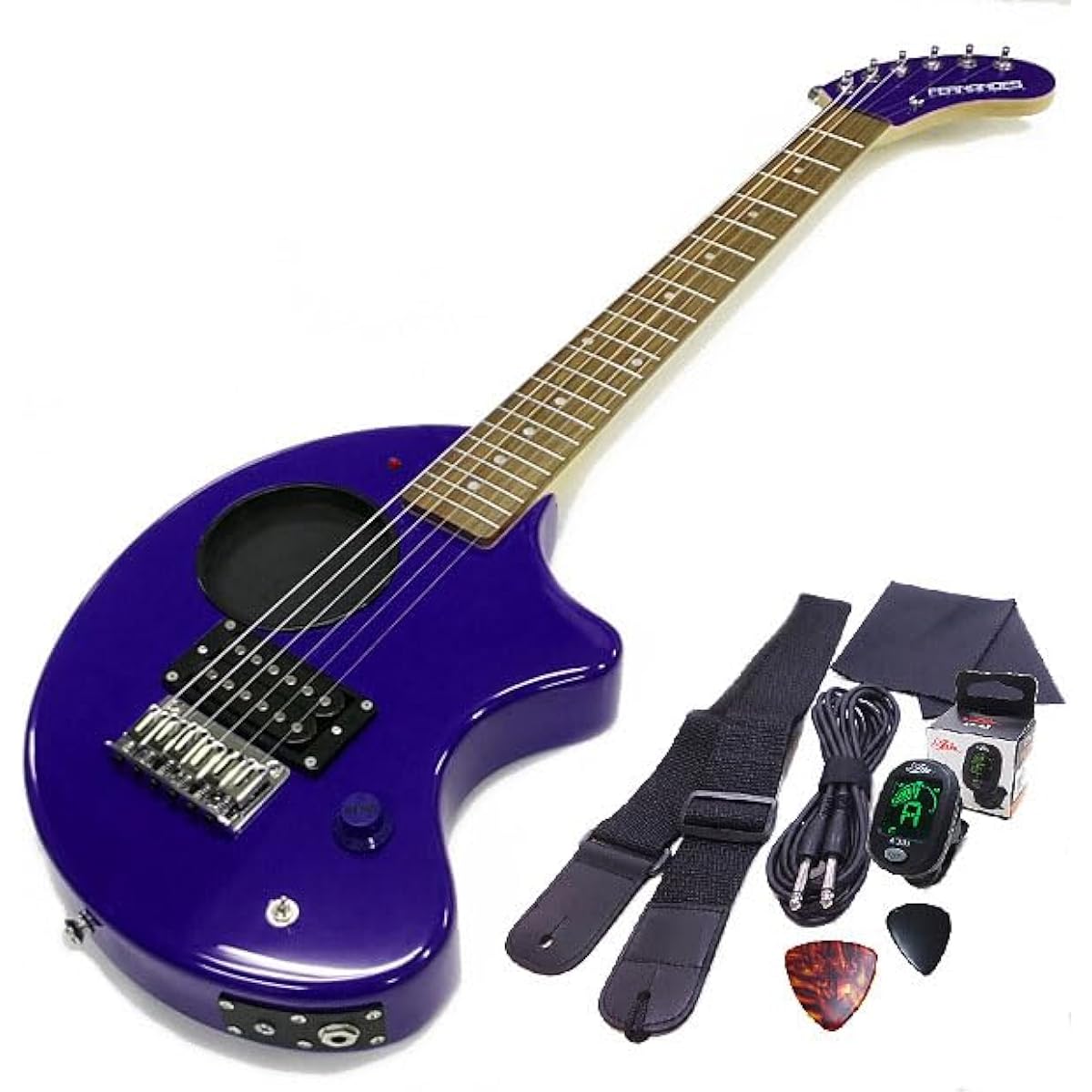 FERNANDES ZO-3 BLUE Electric guitar with built-in amplifier and accessories 7-piece set [98765]