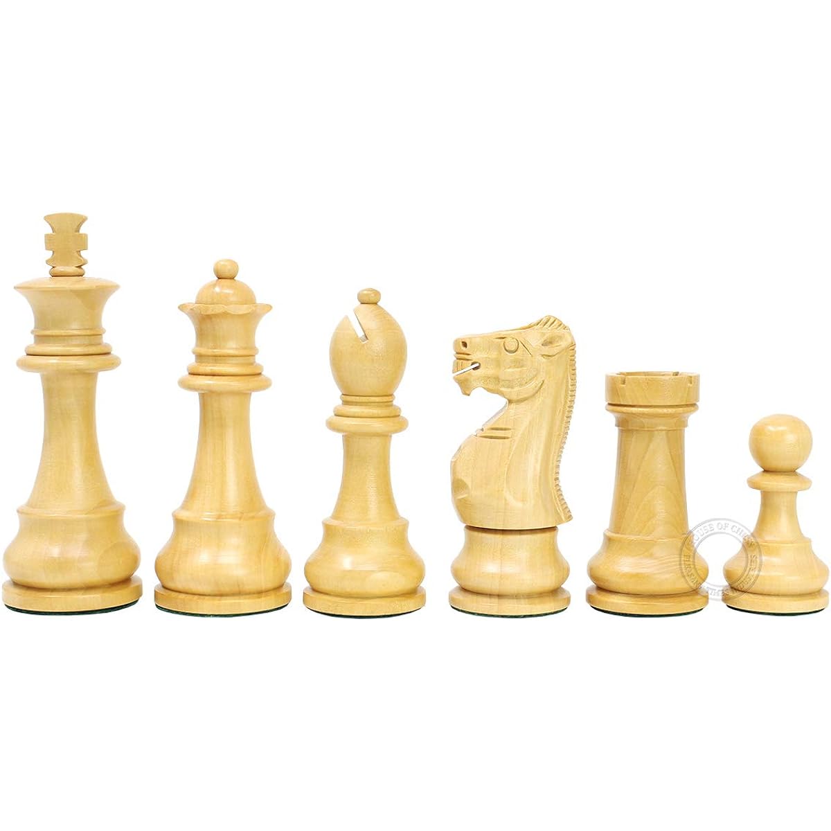 House of Chess - Tournament Chess Set Pieces - Unique Stanton Golden Acacia Wood/Boxwood - King Height: 3.75" (95mm) - 2 Extra Queens - Weighted