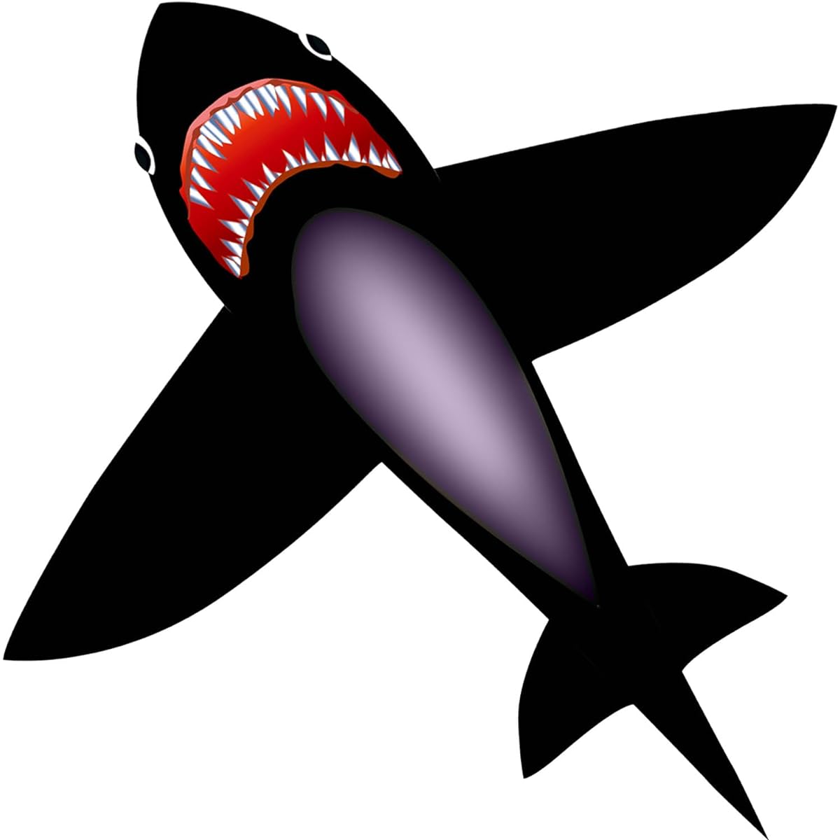 HENGDA Kite for Kids, Lifelike Black Shark Kite Single Line Kite for Kids Outdoor Toys Beach Park Play