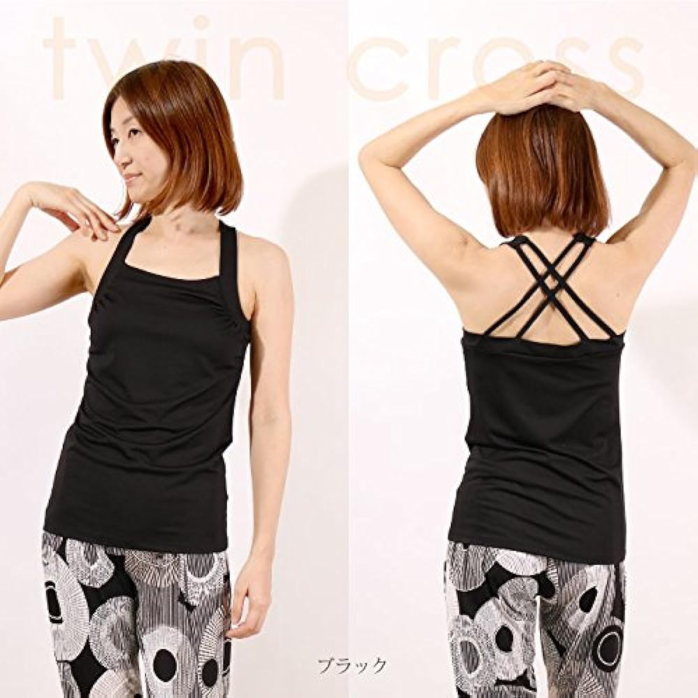 [Pane(t) one] Yoga Wear Twin Cross Camisole with Cup Women's Home Yoga