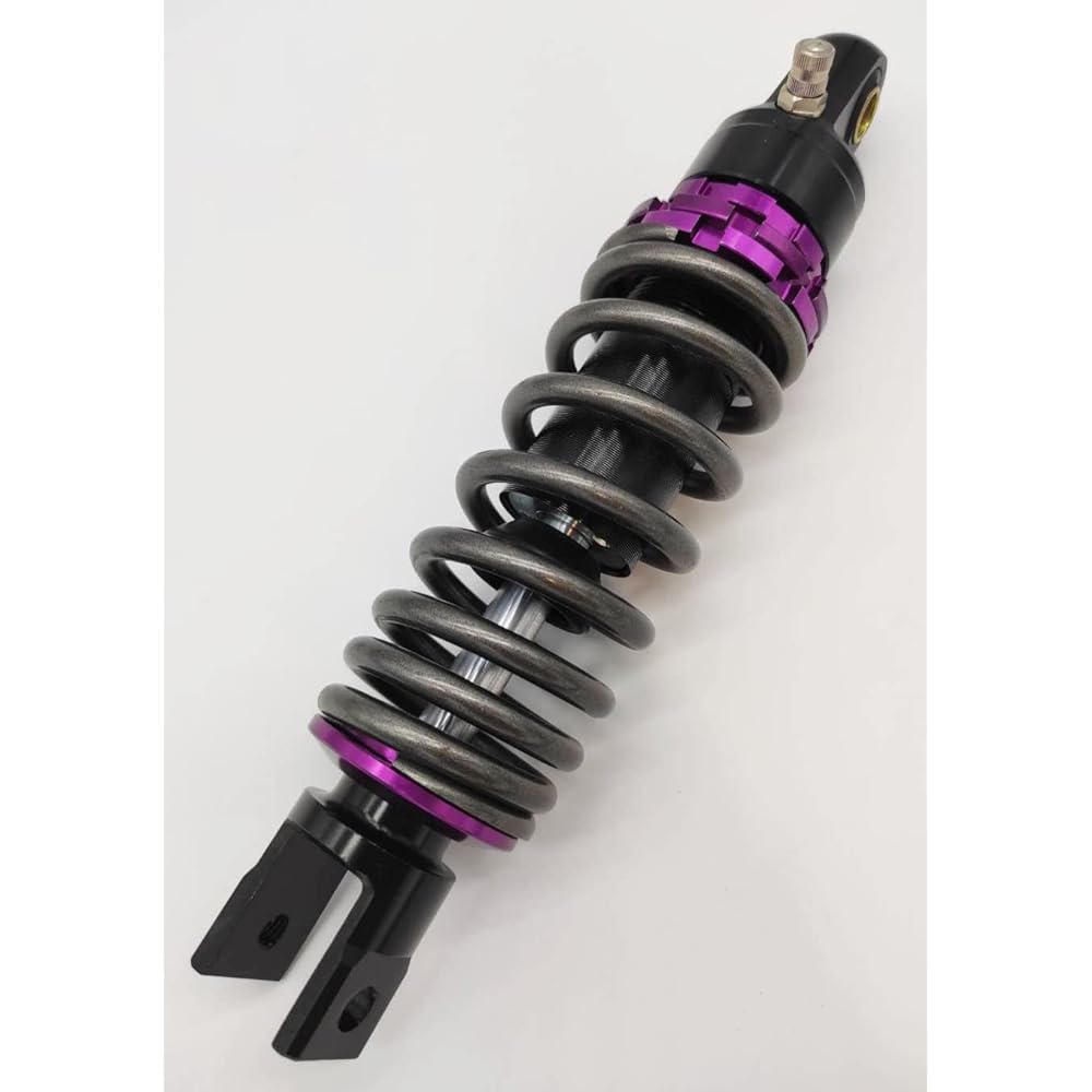 FKS Rear Shock Suspension Scooter Moped 50cc Jog Vino with Collar Rear Shock Suspension 1 Piece (Gray/Purple)