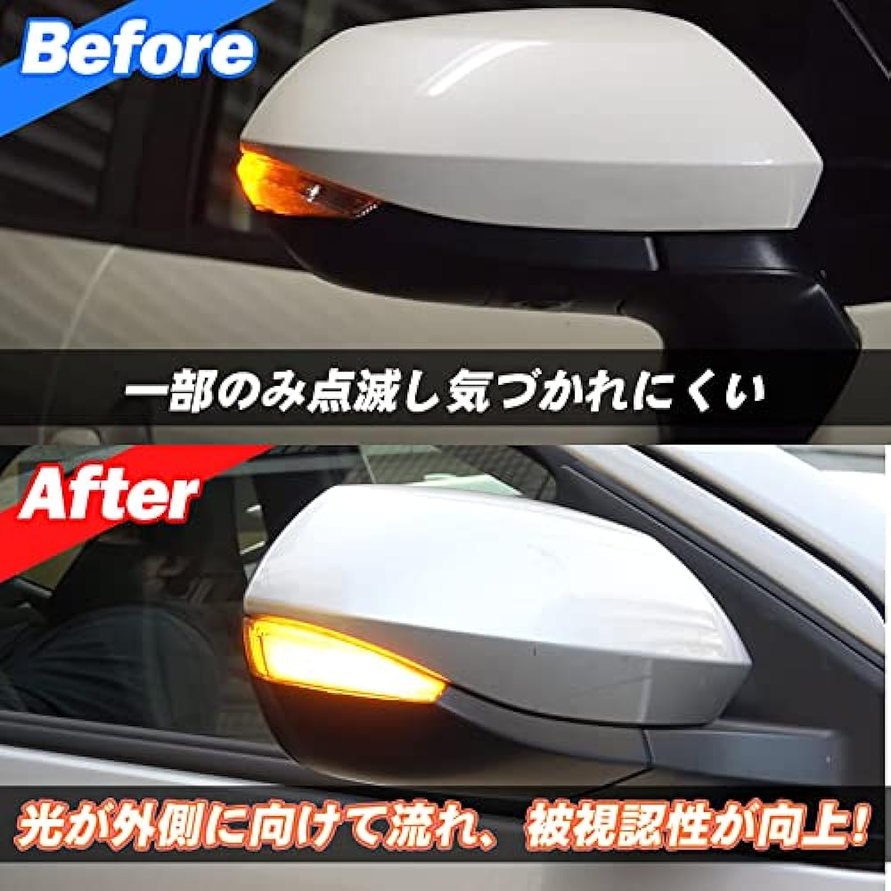 Yaris Yaris Cross GR Yaris Compatible LED Door Mirror Sequential Turn Signal Vehicle Inspection Measures Sequential Full Flashing Switchable