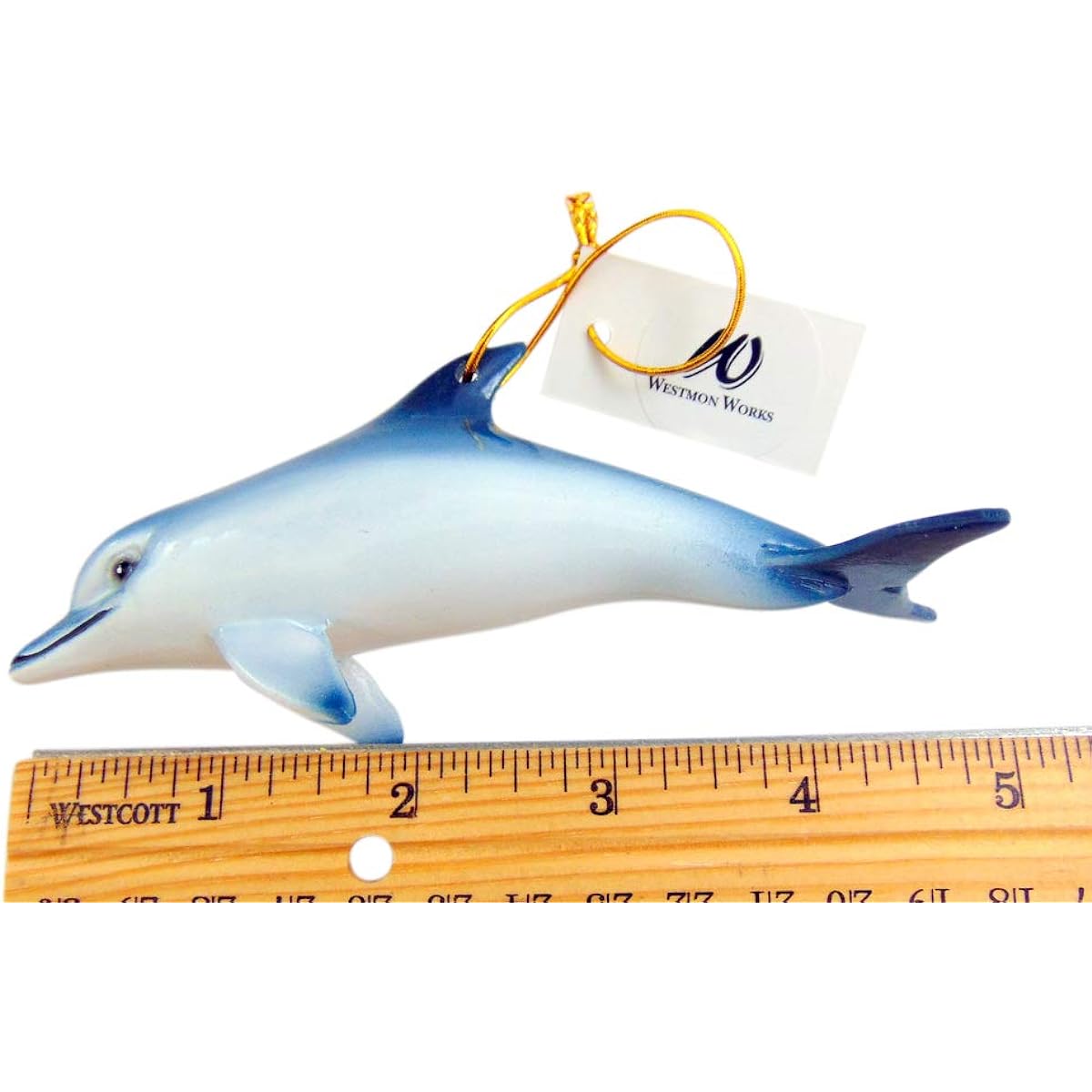 Westmon Works Dolphin Ornament Realistic Christmas Tree Decoration Polyresin 5"