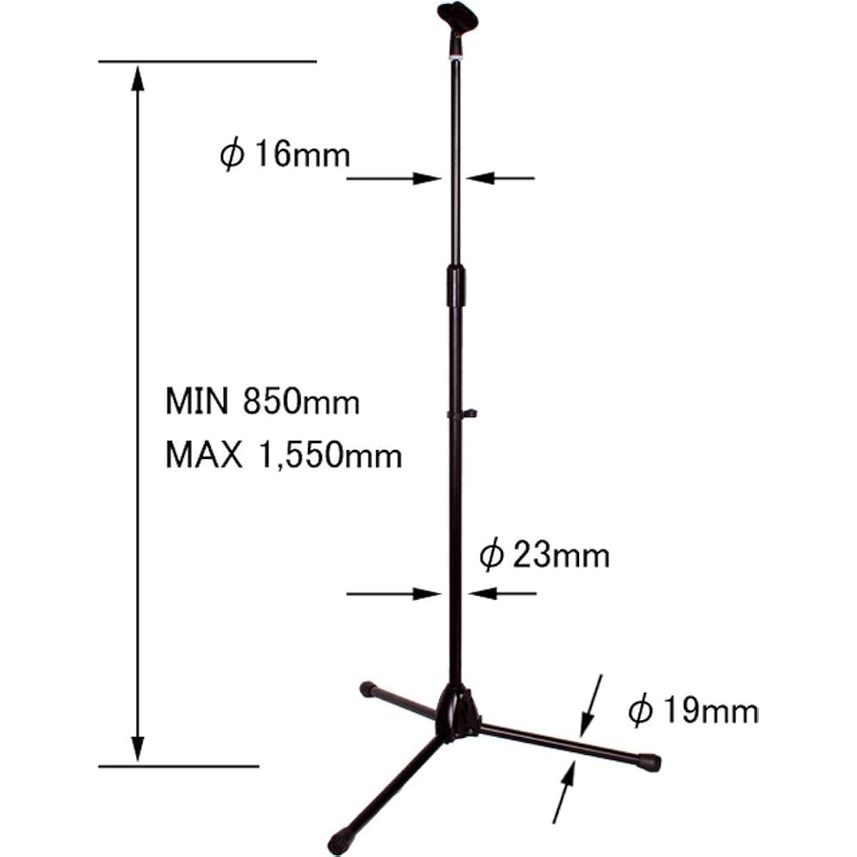 KC Straight Microphone Stand MCS-4400/BK Black x Set of 6