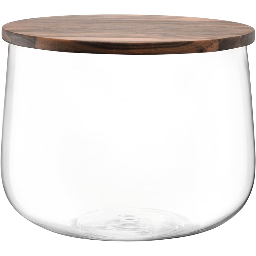 LSA City Glass Bowl 16L & Walnut Lid G1239-32-301