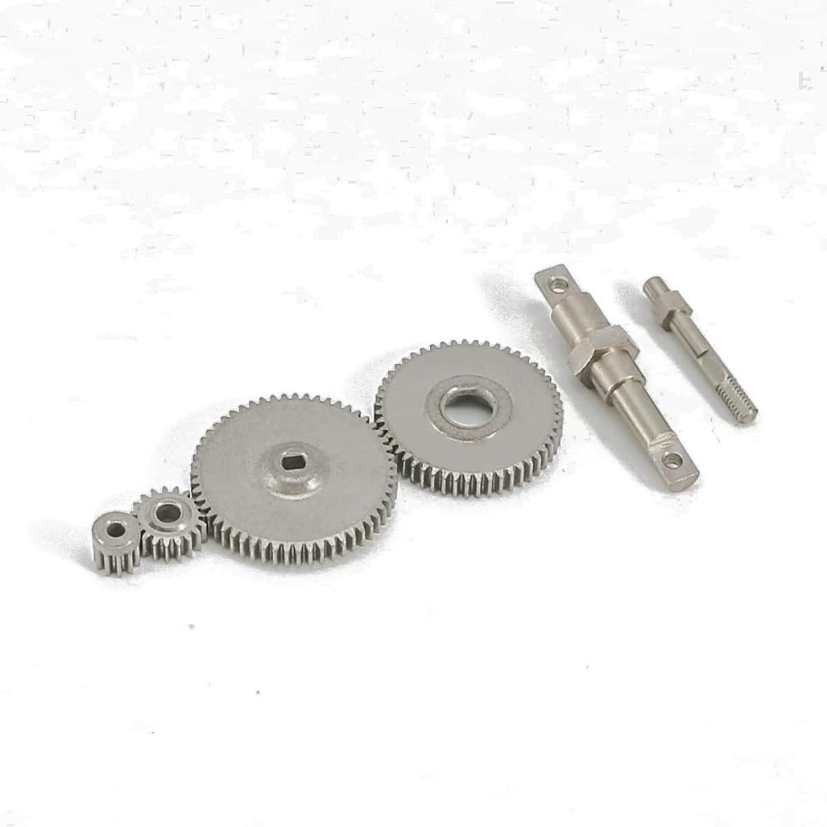 RCAWD Hardened Stainless Steel Input Gear & Main Differential Gear & Motor Pinion Gear & Spur Gear & Main Differential Gear Shaft & Input Gear Shaft for Axial Scx24 Crawler 1 Set