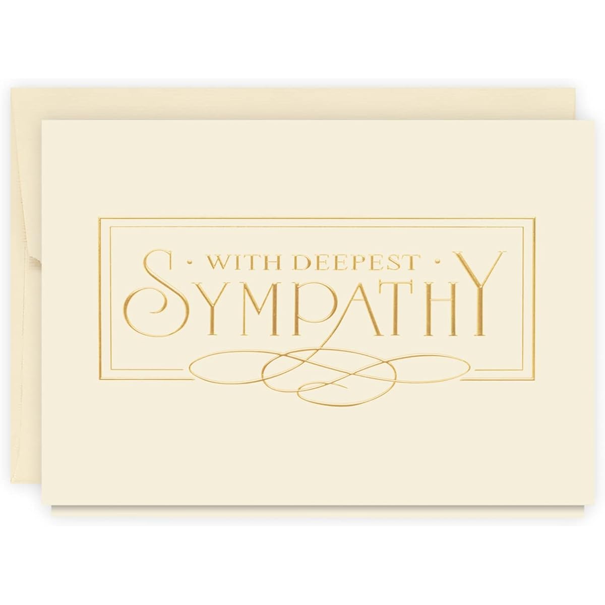 The Gallery Collection - (5) Deepest Sympathy Elegance Cards with Pearl Lined Envelopes