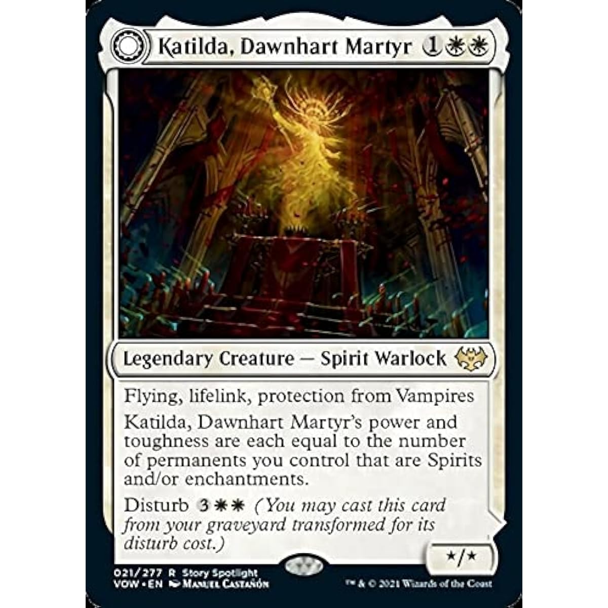 Magic: The Gathering - Katilda, Dawnheart Martyr//Katilda's Rising Dawn (021) - Innistrad: Oath of Crimson