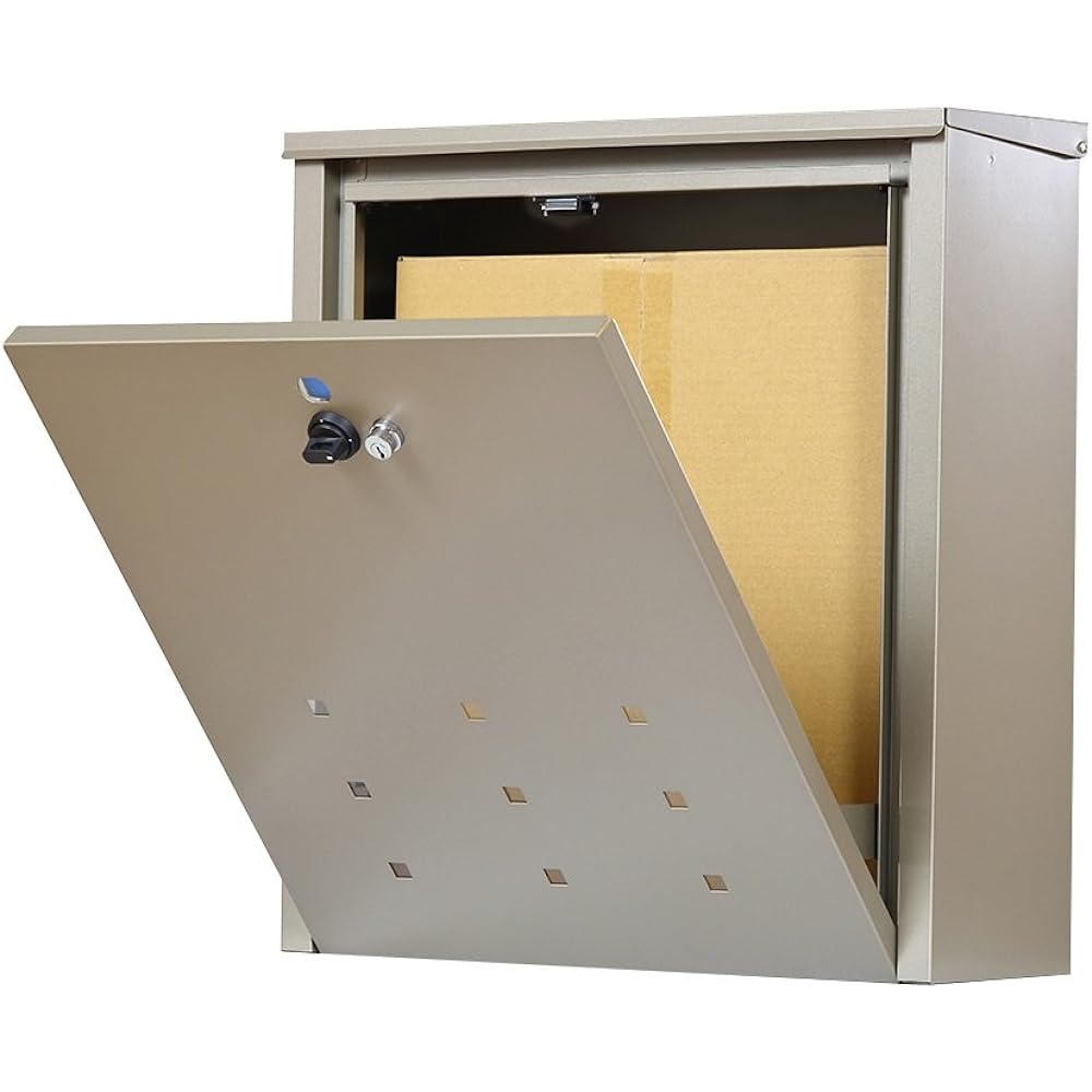 Green Life Post Delivery Box, Wall-mounted, Steel, Compatible with mail delivery, Can receive small parcels (40 x 35 x 10 cm: up to 5 kg), Comes with 2 keys, Titanium Gray TFH-75S (TGY)