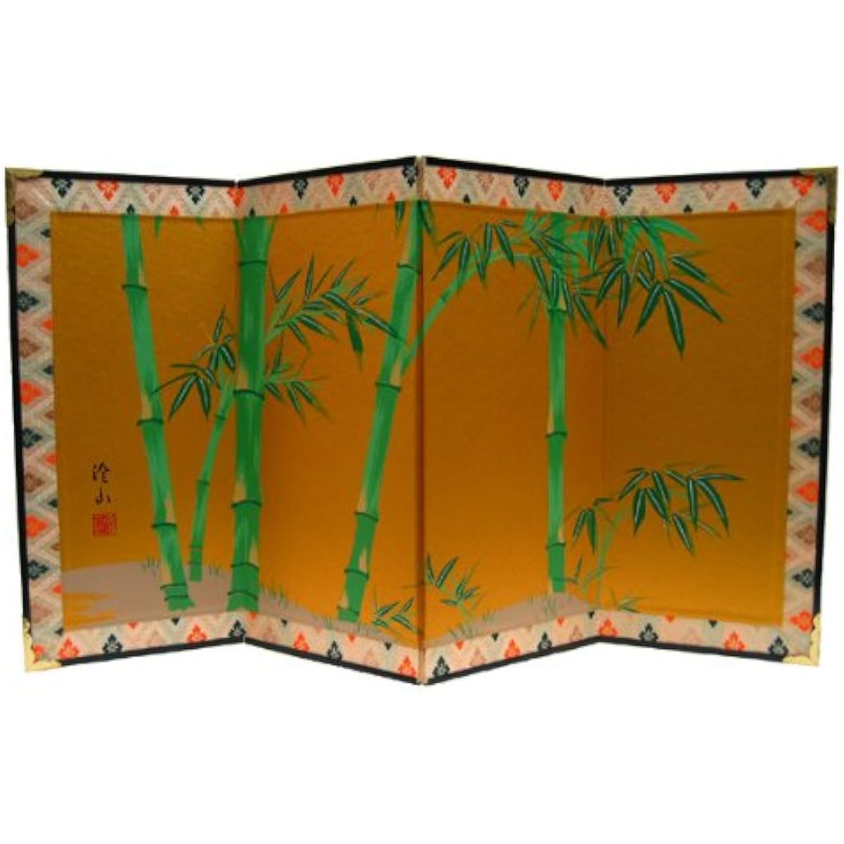 Mini folding screen Rikyu folding screen - bamboo / height 22cm