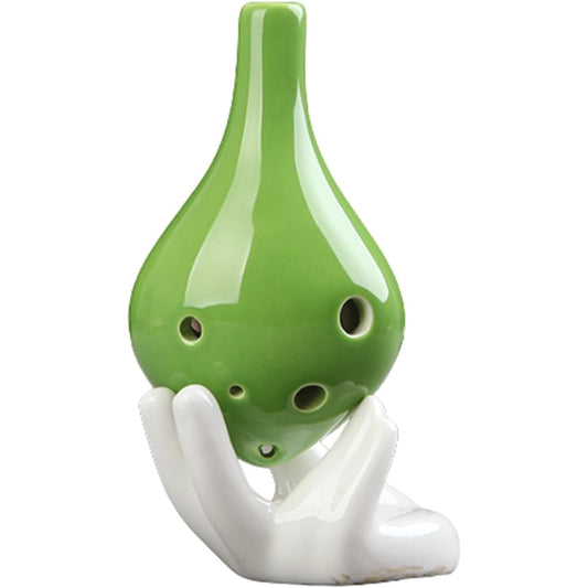 6 Hole Long Mouth Solid Ceramic Ocarina Gradient Color Student Handmade Ceramic Ocarina Beginner AC Tone Ocarina Musical Instrument (2)