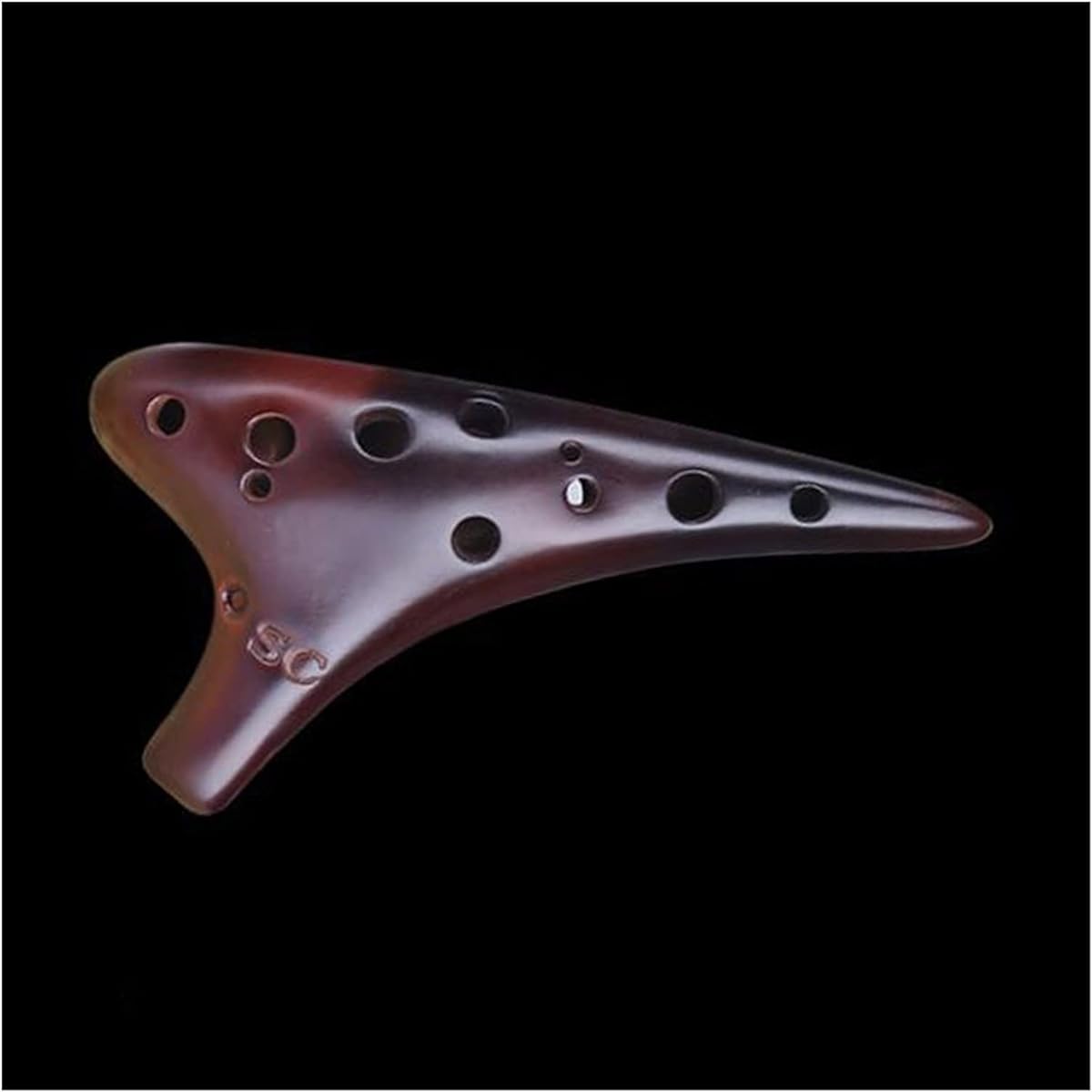 Smoked Ocarina 12 Holes Alto/Treble C Tune Beginner Professional Playing Ocarina Xun Musical Instrument Ocarina Musical Instrument (Ac02)