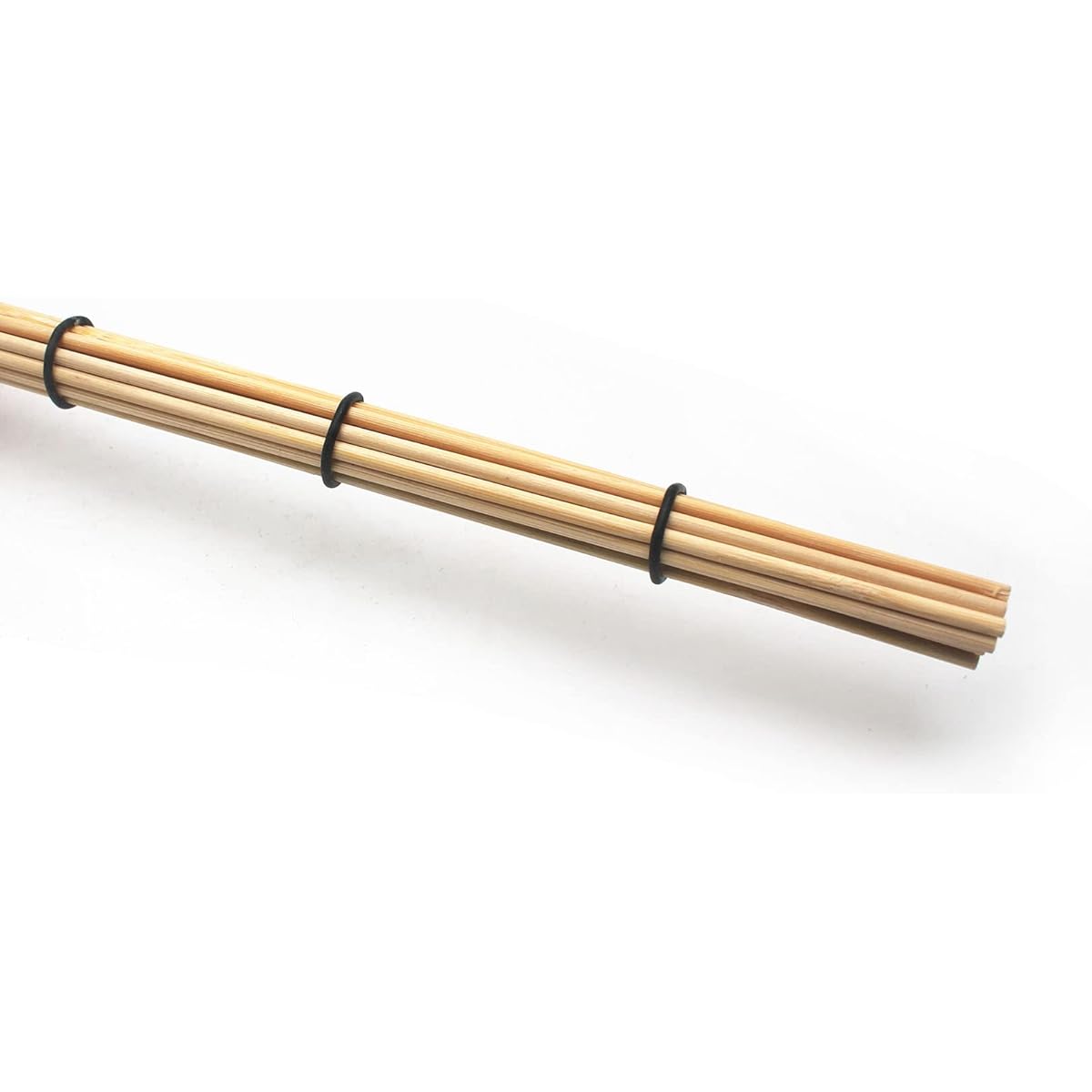 TUOREN Cajon Brush Stick 16 Inch Cudgeon Box Drum Percussion Brush with Comfortable Rubber Handle & Bamboo Strip Red