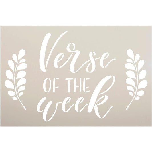 StudioR12 Verse of the Week Stencil - Choose Your Size - Made in the USA - Craft DIY Religious Faith Home Decor | Paint Church Word Art Wood Signs | Reusable Mylar Template (8 x 12 Inch)