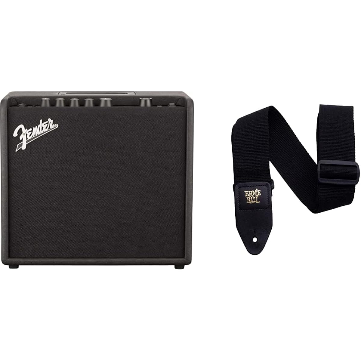 [Set purchase] Fender Mustang™ LT25 digital guitar amplifier & [Genuine] ERNIE BALL 4037 guitar strap black POLYPRO STRAP BLACK Polypro strap