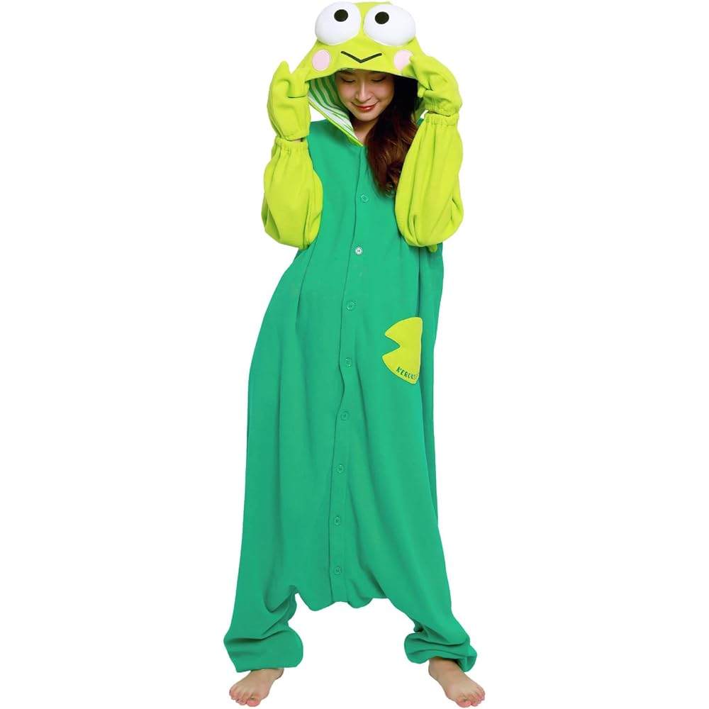 SAZAC Character Fleece Kigurumi One Size Fits Most Sanrio Kerokero Keroppi