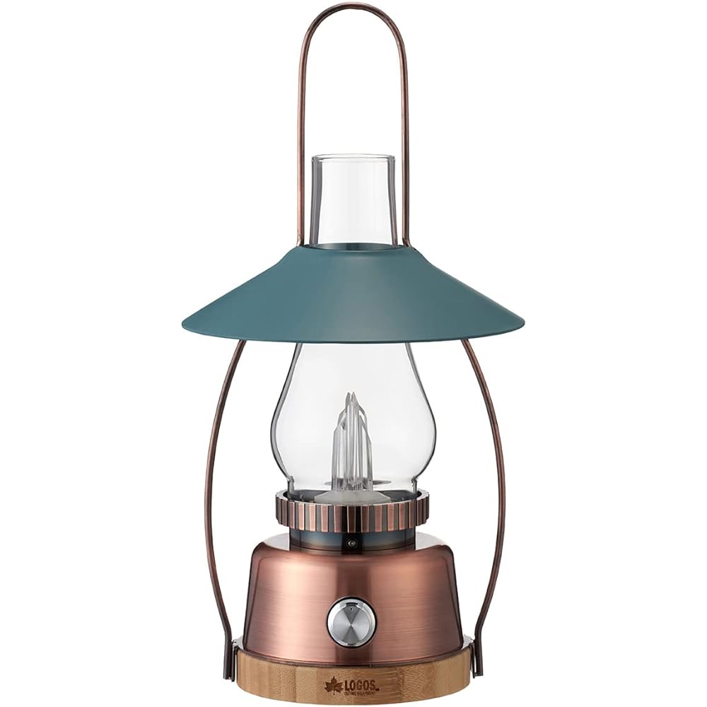 LOGOS Bamboo Flickering Classico Lodge Lantern 74175025 Brown