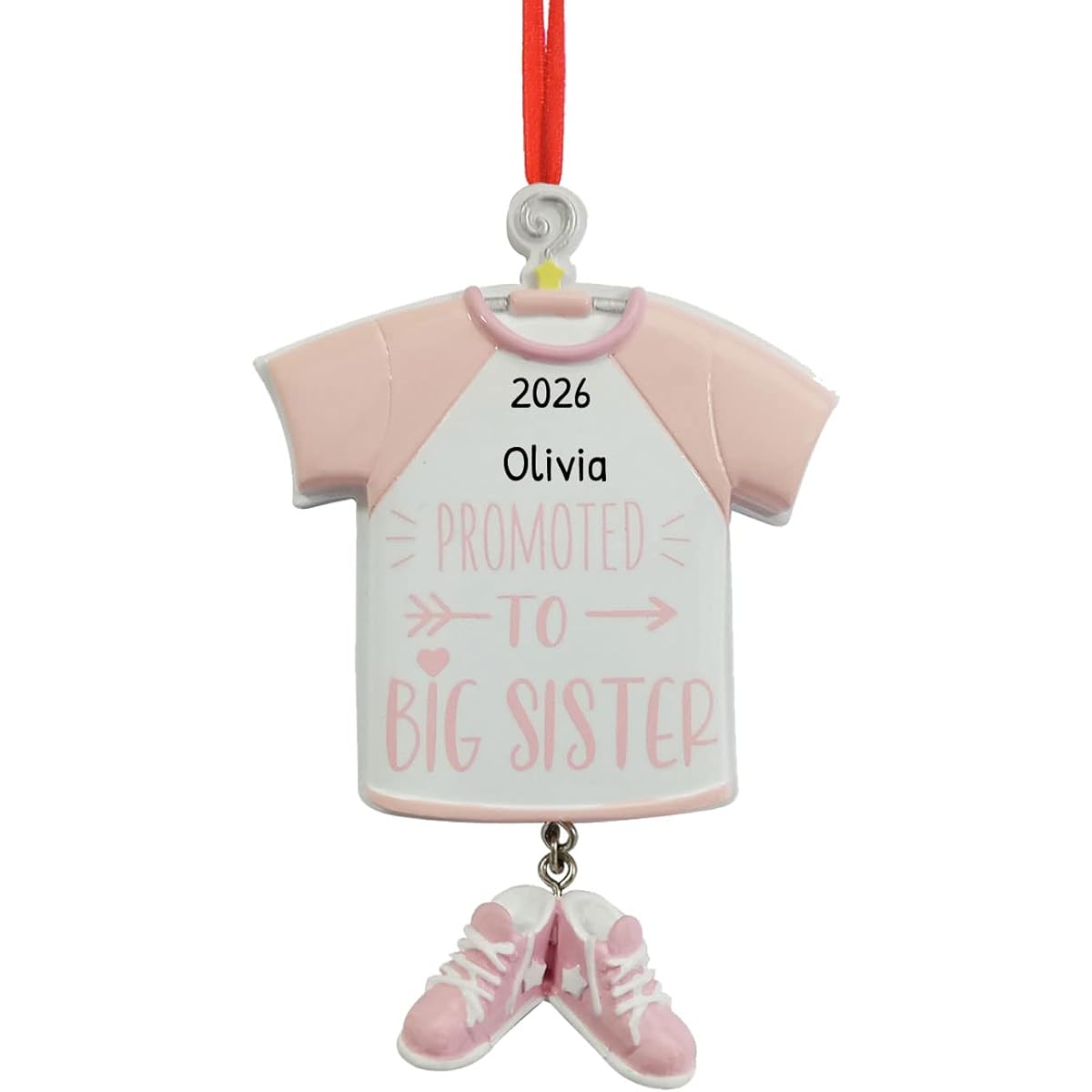 Personalized Children's Christmas Ornaments 2022 - Sibling Keepsake Christmas Ornaments 2022 - Big Sister Ornaments for Christmas Tree - Free Customization