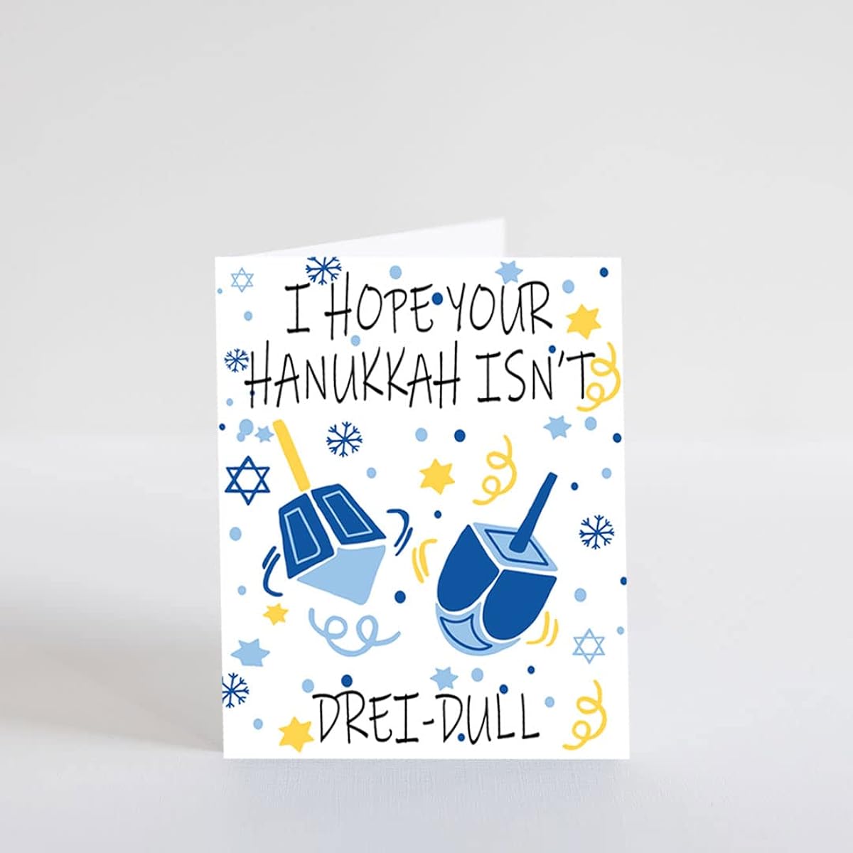 Dreidel Funny Hanukkah Card for Husband/Boyfriend/Wife/Girlfriend Birthday Card for Him or Her 5" x 7"