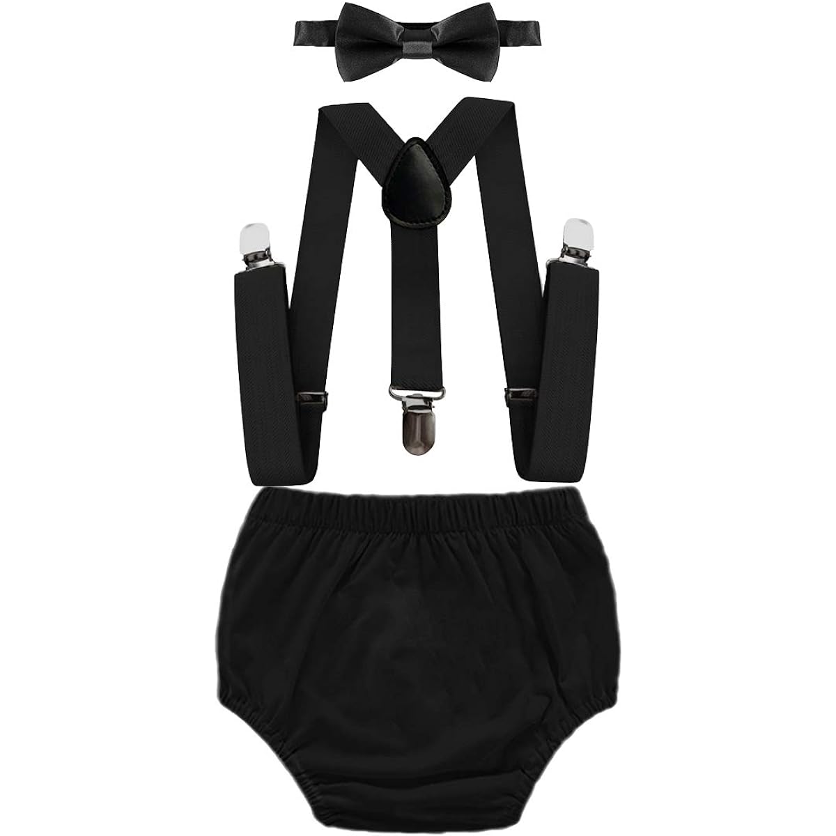 HIHCBF Baby Boys 1st Birthday Cake Smash Outfit 2nd Birthday Baby Shower Costume Photo Shoot Bloomers Suspenders Bow Tie
