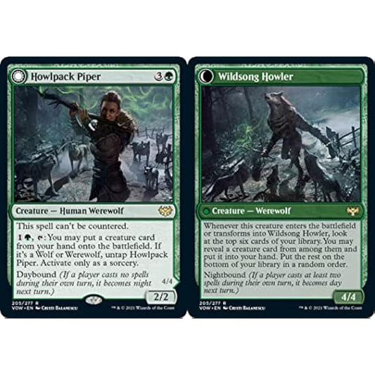 Magic: The Gathering - Howlpack Piper // Wildsong Howler (205) - Innistrad: Crimson Oath