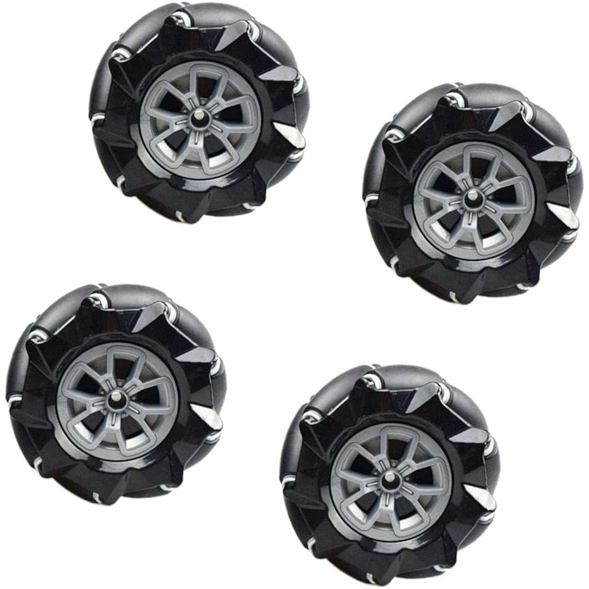 Kokiya 4pcs 80/97mm Omnidirectional Mecanum Wheels with Coupling, C