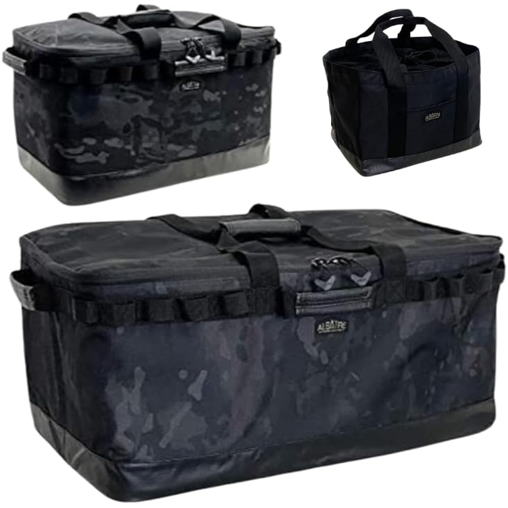 arbatre Multi-gear container Set series for playing with the mountains (48L + wall pocket (BLACK/CAMO))