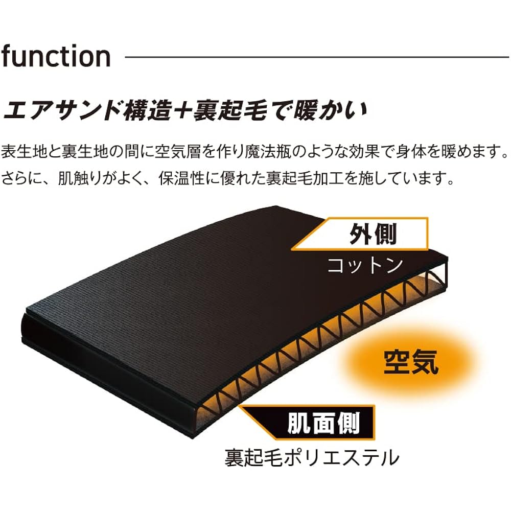[Otafuku Gloves] Winter wet shirt Hoover [Long sleeves, thermal insulation, with pockets, oversize, brushed lining] FB-101