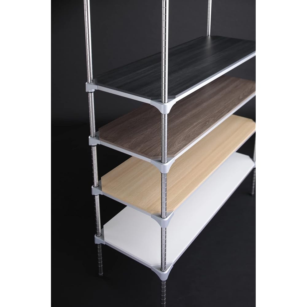 Erecta Basic Series Wood Shelf W600xD450mm Walnut Wood Black Frame Shelf B1824MWB1