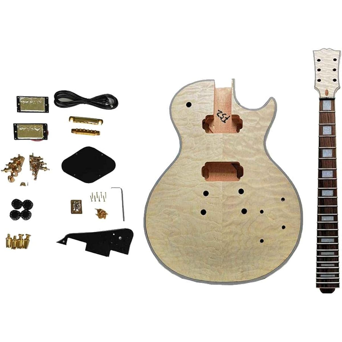 LP Guitar Component Kit Mahogany Neck Rosewood Tone Instrument