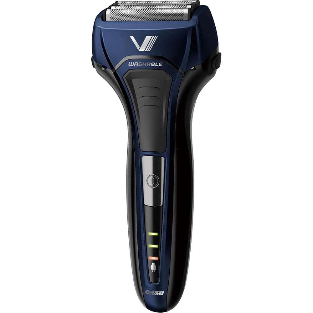 Izumi Seiki Seisakusho Izumi Electric Shaver Solid Series 4 Blades Reciprocating Fully Washable Blue (Replacement Blades + 1 Piece Included) IZF-V559-A-EA