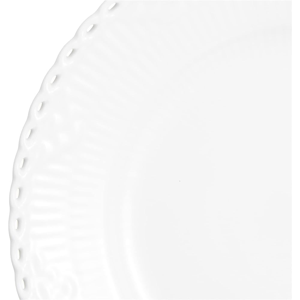 [Regular Imported Product] Royal Copenhagen White Fluted Full Lace Plate Dish 17cm Wedding Gift Present 1052697
