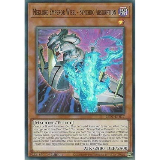 Meklord Emperor Wisel - Synchro Absorb - LED7-EN017 - Super Rare - 1st Edition