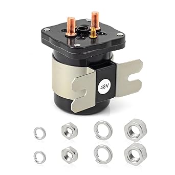 Starter Solenoid Relay 48V 4 Terminal Starter Solenoid Relay for Yamaha 1996-2007 Golf Cart G19-E G22-E YDRE 1995-1998 Club Car DS