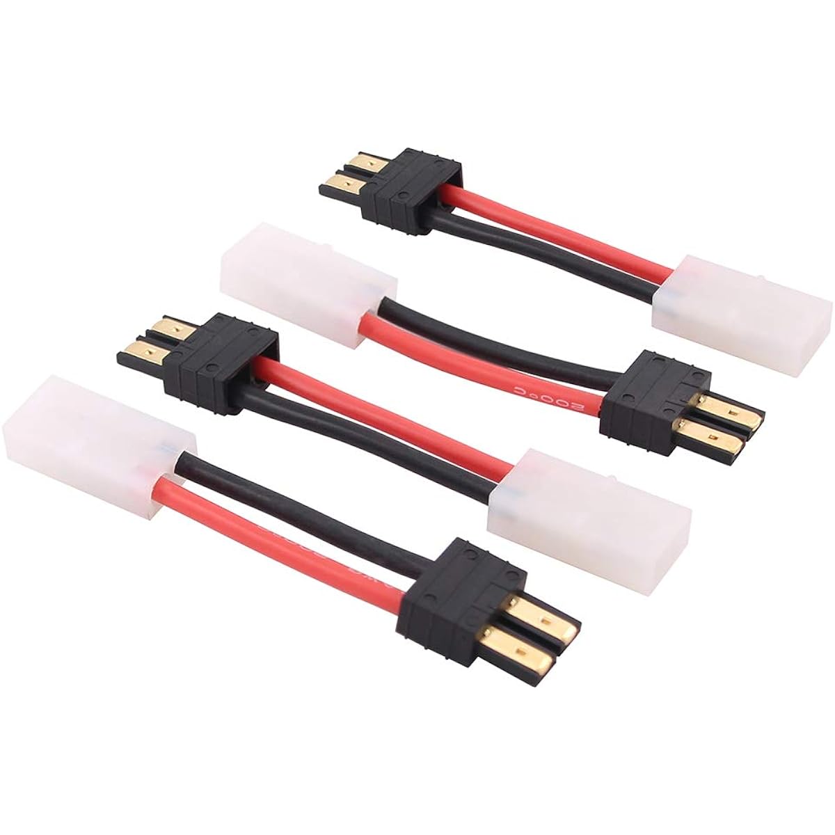 OliRC TRX Male to Big Tamiya Female RC Connector Adapter Compatible with 14awg 5cm Wire (C88-4) 4pcs