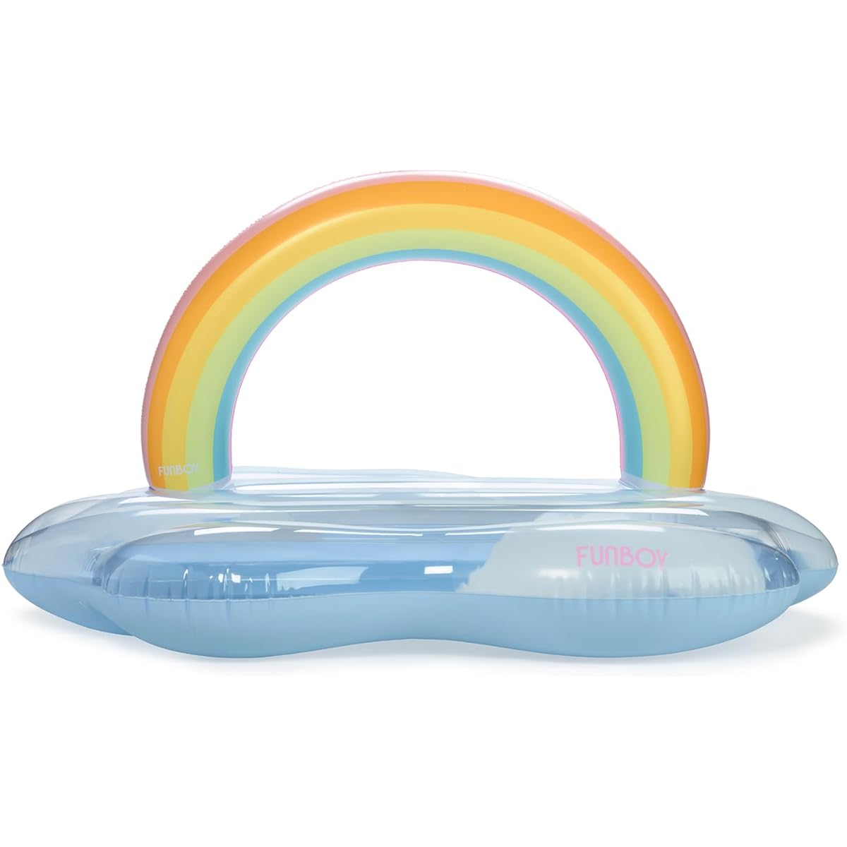 FUNBOY Giant Rainbow Cloud Pool Float 6ft Length Large Arched Rainbow and Floating Cloud Effect Perfect for Summer Pool Party Large Size