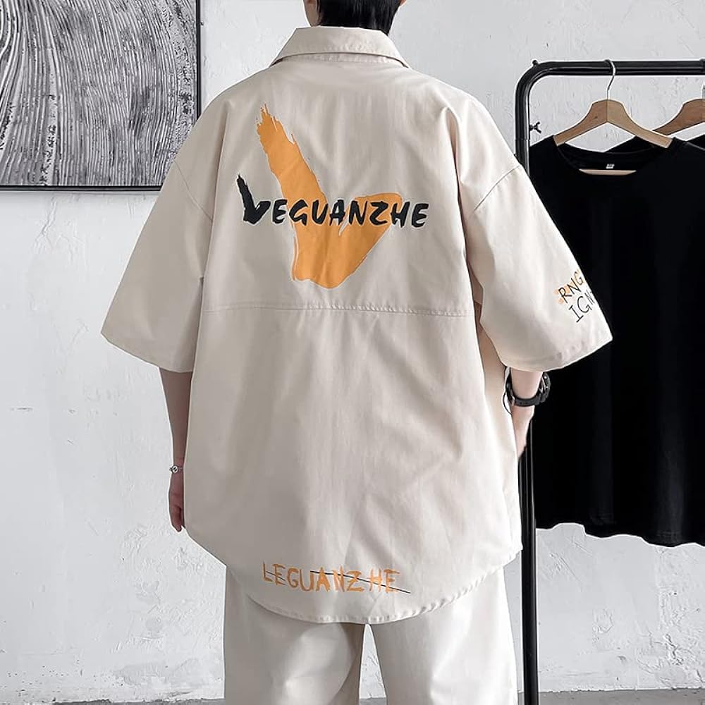 [ANGELCITY] Summer Setup Men's Short Sleeve T-Shirt, Half Pants, Top and Bottom Set, Jersey T-Shirt, Shot Pants, 2 Piece Set, Loungewear, Summer Clothes, Sportswear, Loungewear, Korean, Stylish, Large Size L223
